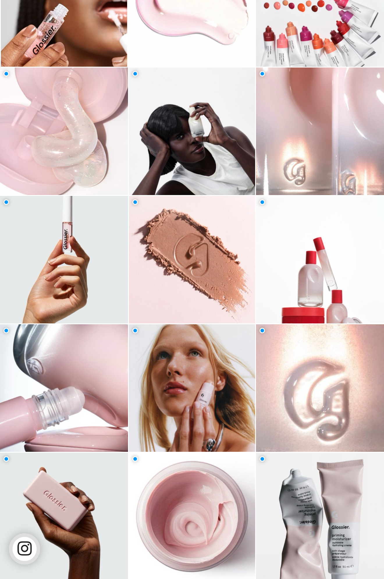Visual Grid for Makeup Brand — Glossier